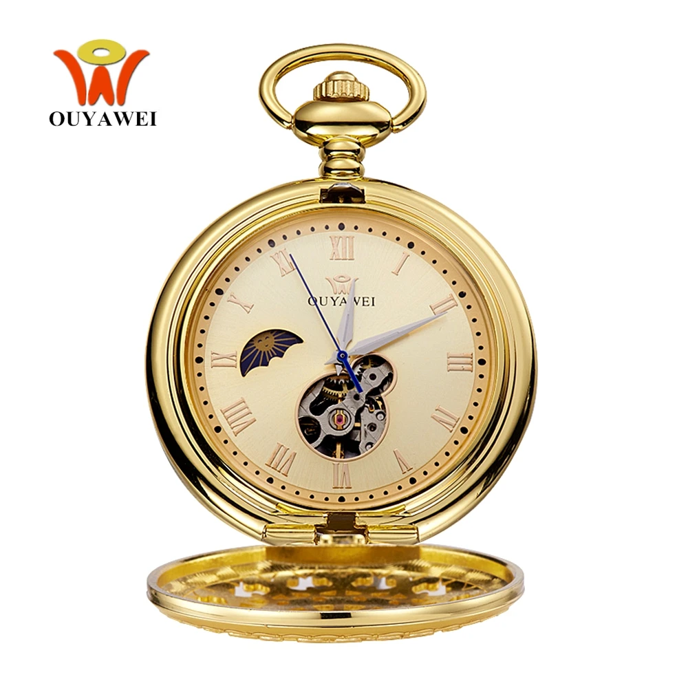 Luxury Relogio OYW Mechanical Hand Wind Pocket Watch Men Man Skeleton Design Pendant Watch Gold Full Steel Case Pocket Fob Watch Luxury Relogio OYW Mechanical Hand Wind Pocket Watch Men Man Skeleton Design Pendant Watch Gold Full Steel Case Pocket Fob Watch