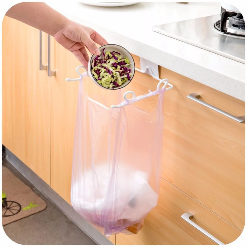 NEW 1Pc Kitchen Hanging Rubbish Bags Holder Garbage Storage Racks