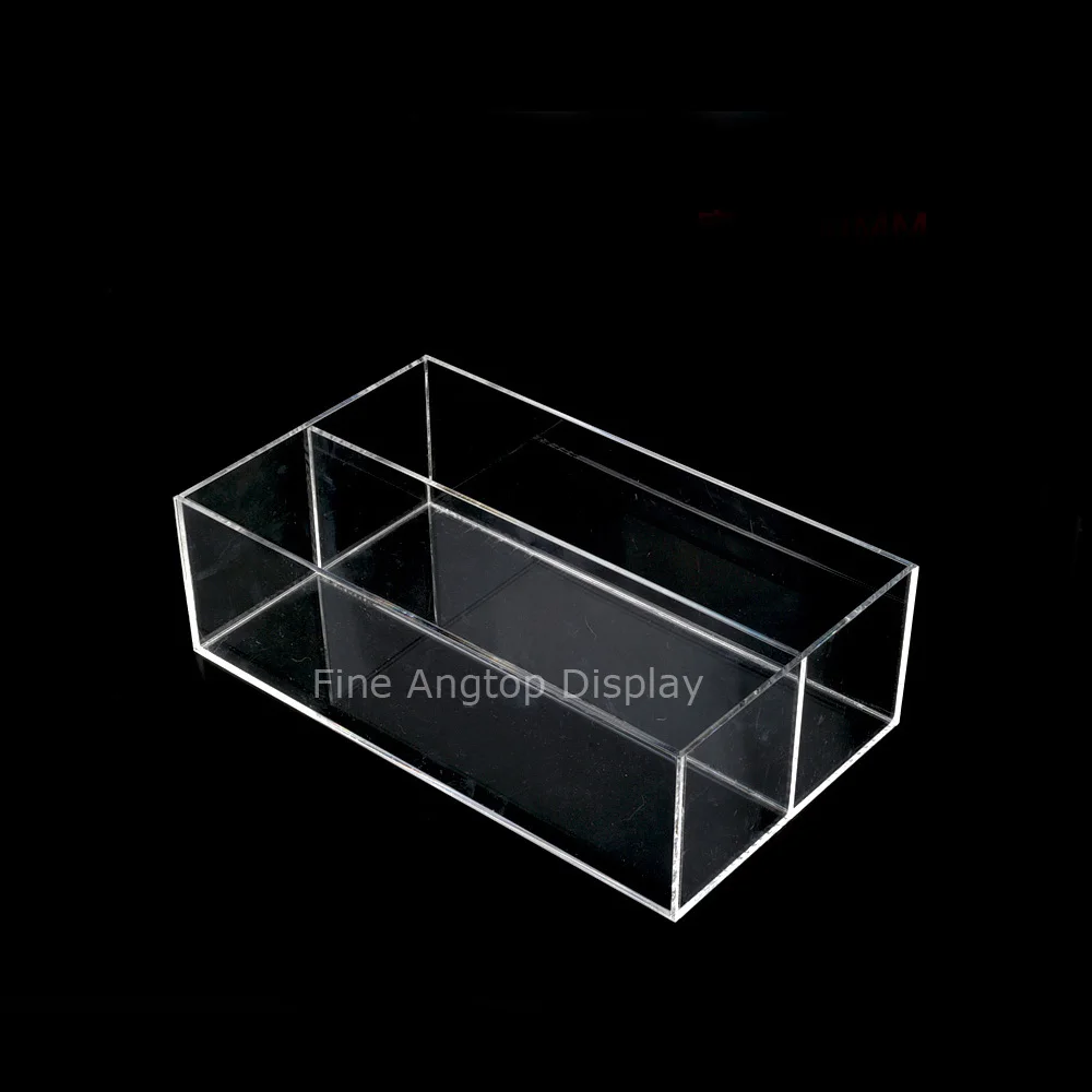 

Acrylic Lucite Rectangular Decorative Jewelry Tray With Two Dividers