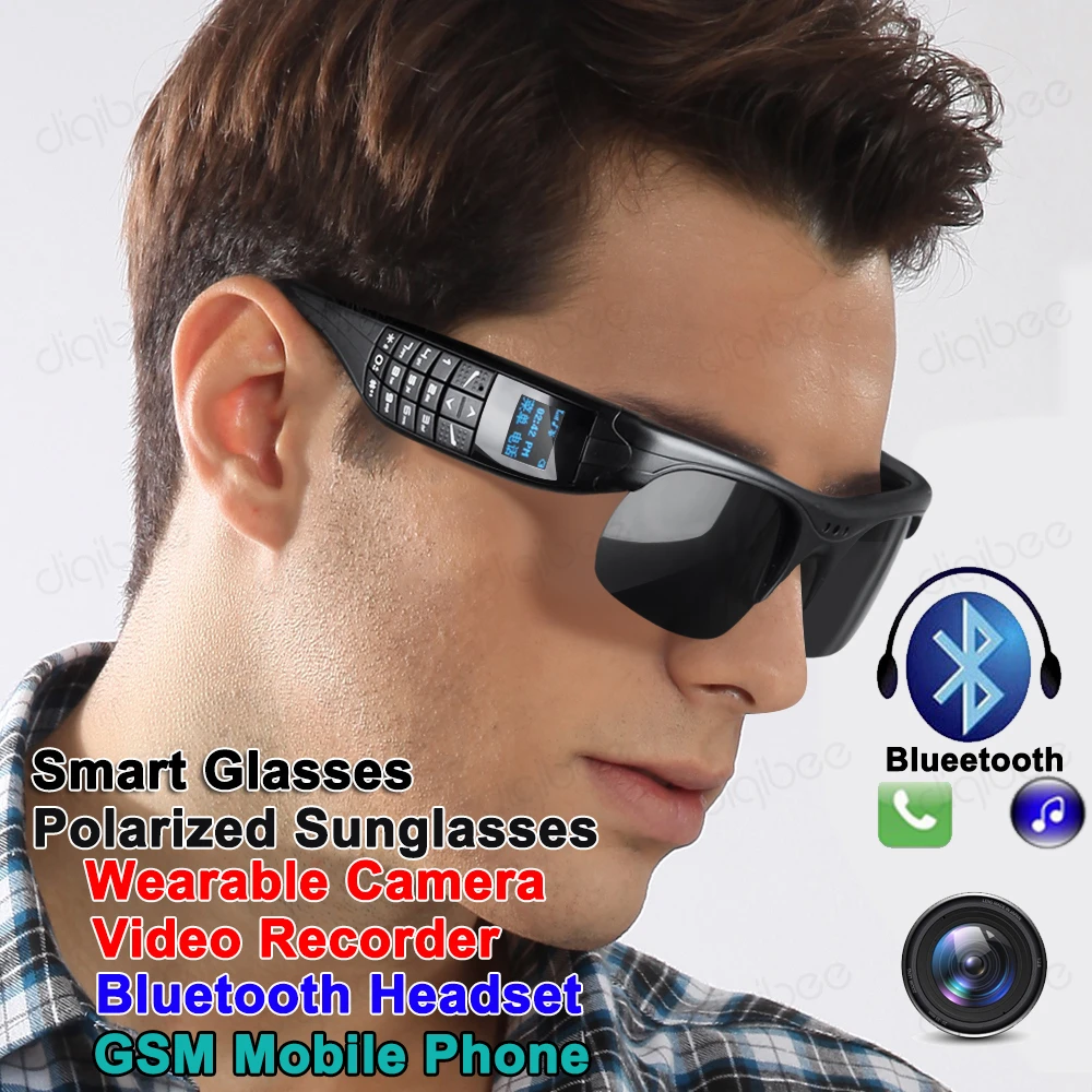 Multi function Eyewear GSM Cell Phone Stereo Bluetooth 4.1 Headset