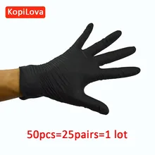 KopiLova Disposable Black Nitrile Gloves for Food Processing Medical Dentistry Oil-proof Acid Resistance For Hands Protection