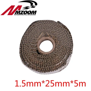 

Titanium CAR MOTORCYCLE Incombustible Turbo MANIFOLD HEAT EXHAUST THERMAL WRAP TAPE & STAINLESS TIES 1.5mm*25mm*5m