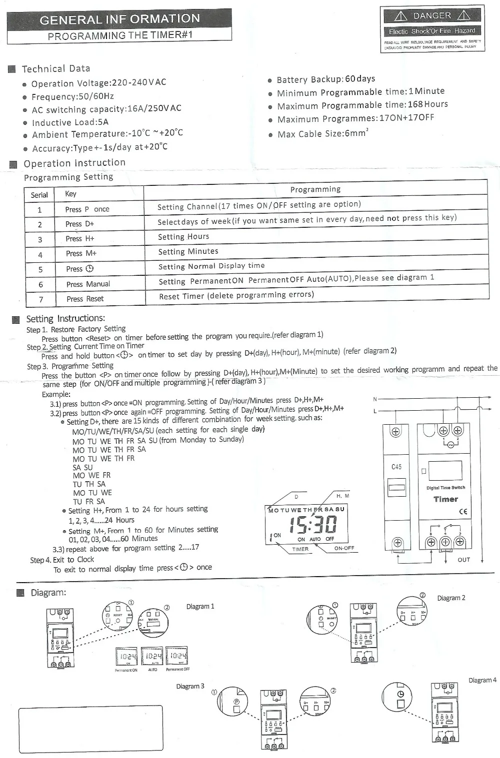 -THC15A DIGITAL TIMER