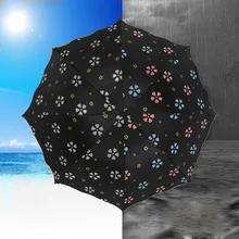 Mode Blume Farbwechsel Magie Klappwinddicht Regenschirm Anti UV Sun/Regen Prinzessin Regenschirm Sonnenschirm Geschenk