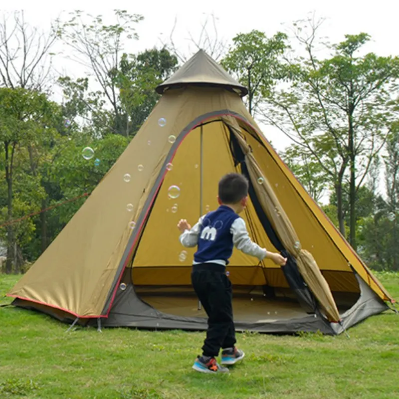Camping Tent Lightweight Waterproof Family Tent Indian Style Pyramid Tipi Tent Camping Tent Lightweight Waterproof Family Tent Indian Style Pyramid Tipi Tent