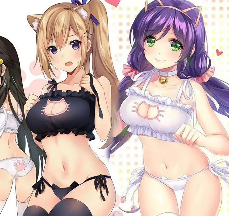 Cat Keyhole Bra Hentai