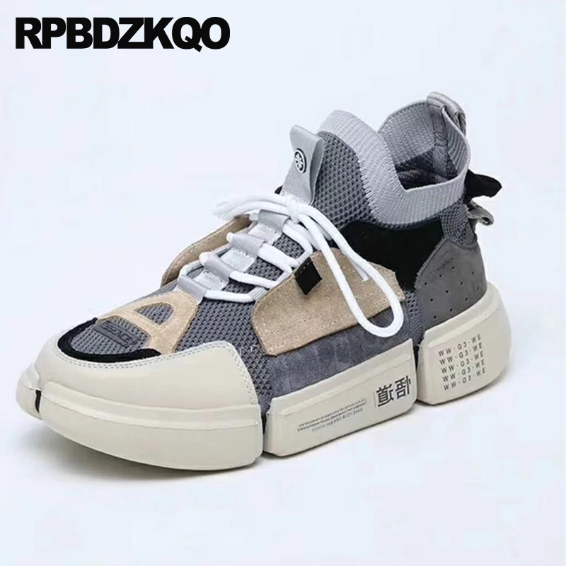 

Fashion Runway Genuine Leather Street Style Men Shoes Brand Famous Creepers Sneakers Large Size Platform Suede Trainers Luxury