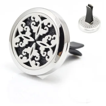 

30mm Stainless Steel Butterfly Design Car Aroma Diffuser Essential Oil Car Diffuser Vent Clip