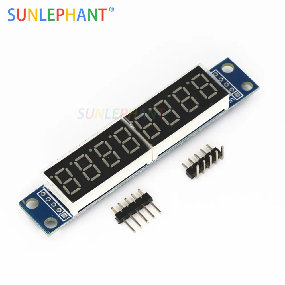 

MAX7219 LED Dot Matrix 8 Digit Digital Tube Display Control Module 3.3V 5V Microcontroller Serial Driver 7-segment