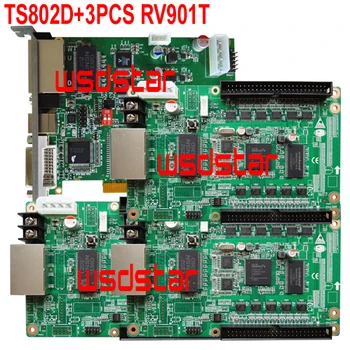 

TS802D+3PCS RV901T (RV901) LED sending card with 3pcs RV901T LED receiving card RV801 RV801D TS802 TS801 TS801D RV908