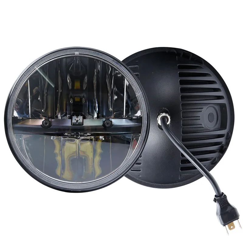FADUIES 1 Pair Black 7 Inch Round 36W  LED Headlights HighLow Beam For Jeep Wrangler CJ JK TJ 2007-2017  (6)