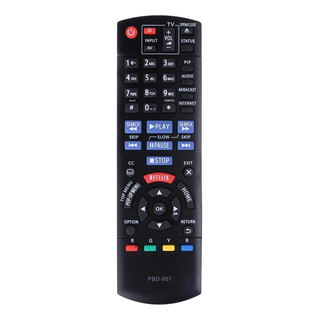 

For Panasonic Remote Control Replacement for BLU-RAY DVD PLAYER PBD-957 PBD957 Smart Controller for Panasonic DMP-BD75 DMP-BD755