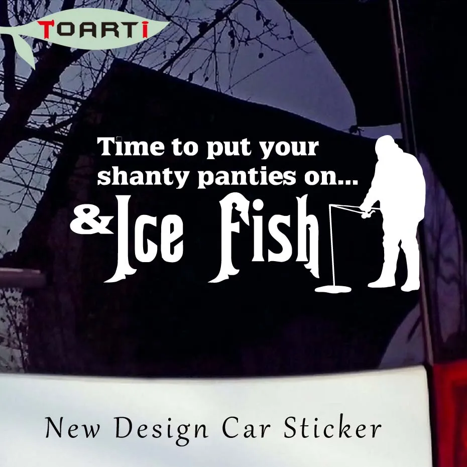 22.9*10.2 CM Shanty Panties Ice Fishing Funny Car styling Decal Truck