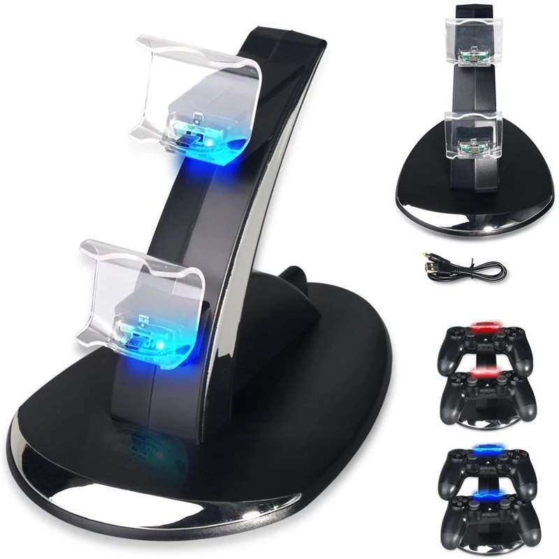 

PS4 / PS4 Slim / PS4 Pro Remoter Controller Charger, PS4 Charging Station Stand for PlayStation 4 Slim Pro Controller