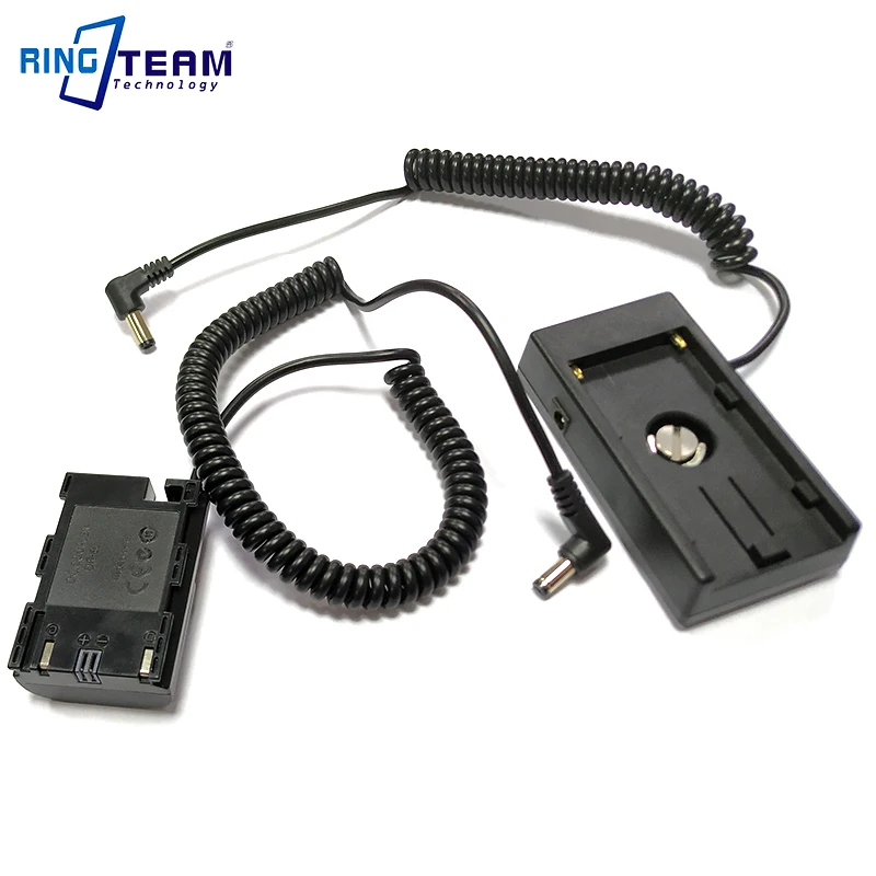 

7.2V / 12V NPF Battery Plate with Coiled DC Cable + DRE6 for Canon EOS 5D2 5D3 5D4 6D 6D2 7D 7D2 70D 80D 60D 60Da Cameras