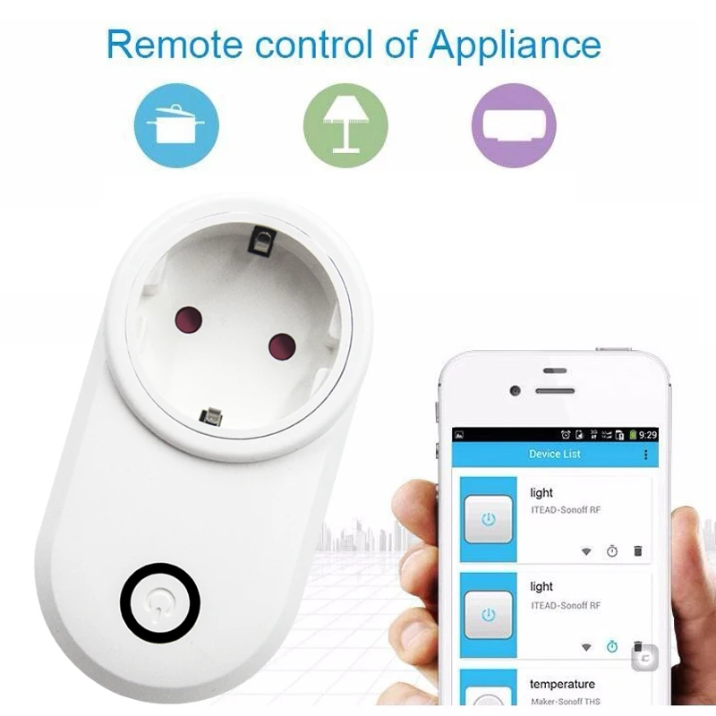 

Ewelink Smart Home WiFi Switch Work with Alexa Echo Google Home Smart Socket APP Voice Remote Control EU US UK JP AU Plug