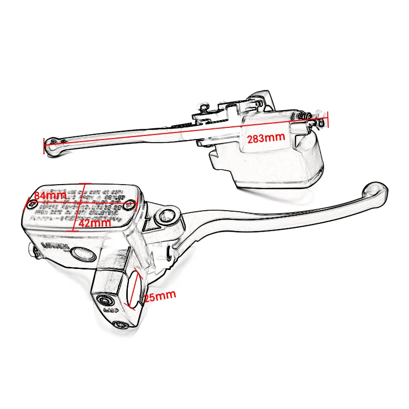 Black 78 22mm Universal Front Motorcycle Brake Clutch Master Cylinder Reservoir levers For Yamaha Suzuki Honda CB400