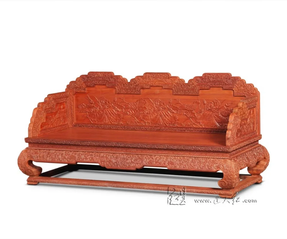 Chinese Style Classic Antique 3 Seat Sofa Bed Furniture Rosewood The