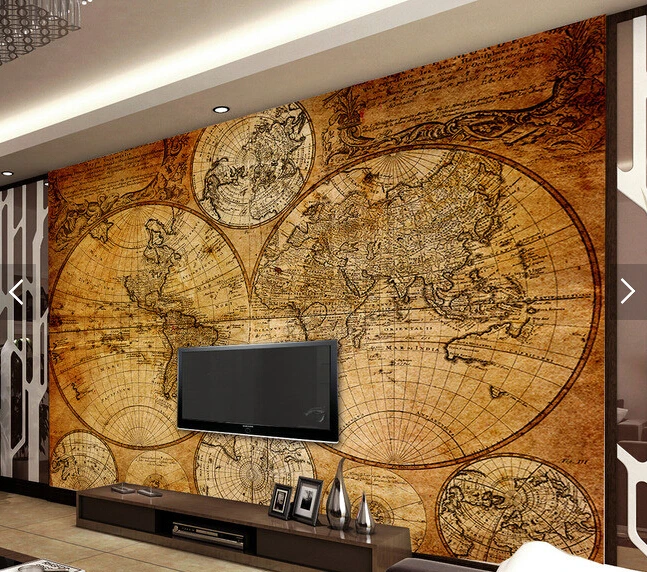 

Custom retro wallpaper. Retro navigation map 3D wallpaper murals for the living room TV backdrop wallpaper PVC papel de parede