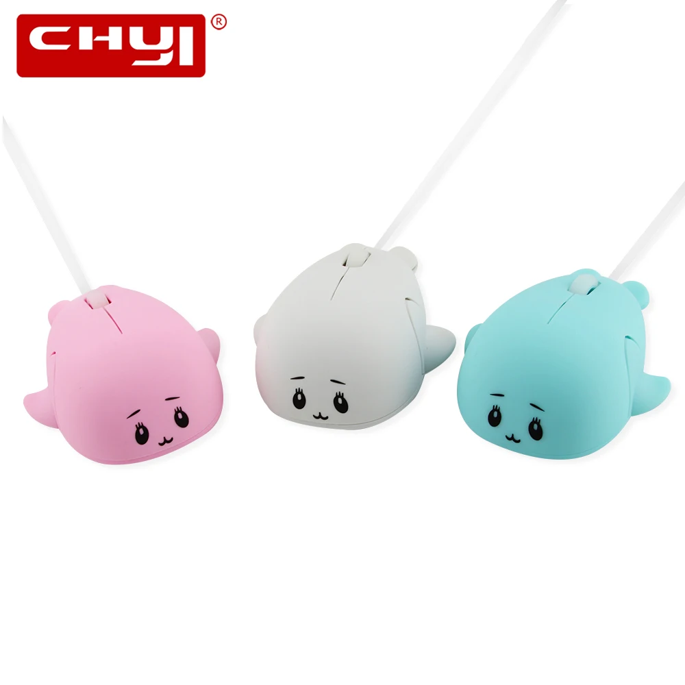 

Mini Kawaii Wired Mouse Cute Animal Pattern 1200 DPI Optical USB Wired Computer Mice Lovely Dolphin Shape Mouse For Laptop Kids