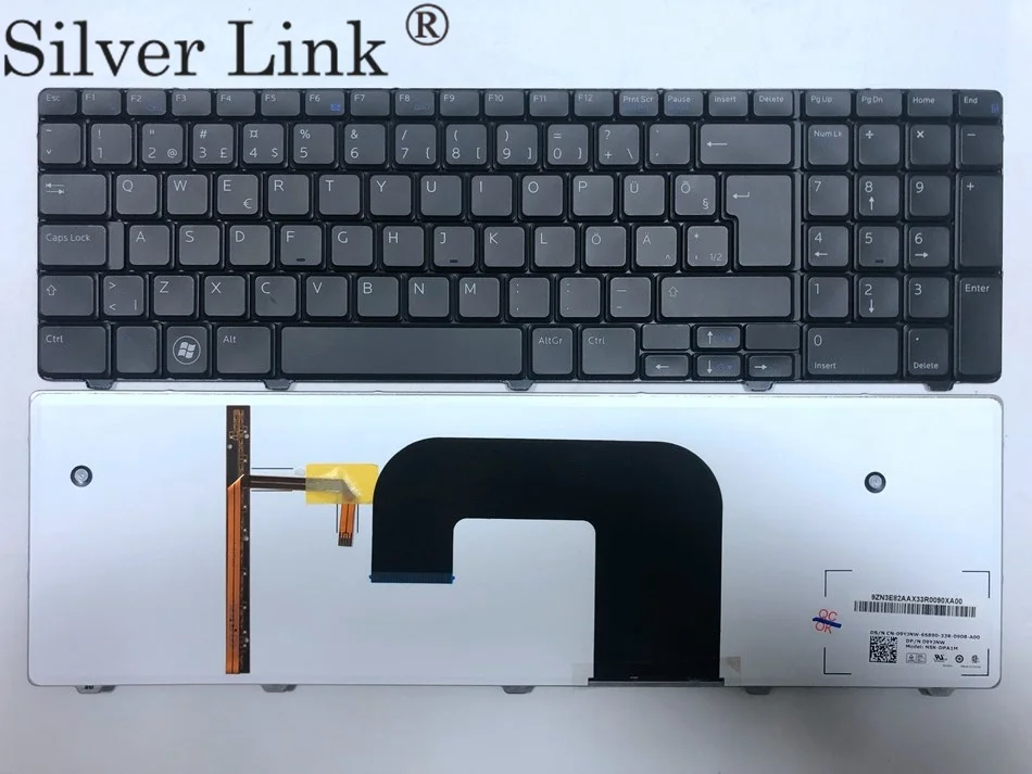 

EE Estonia Laptop keyboard For DELL Vostro 3700 V3700 I7-720 Backlit and black Europe EE Layout