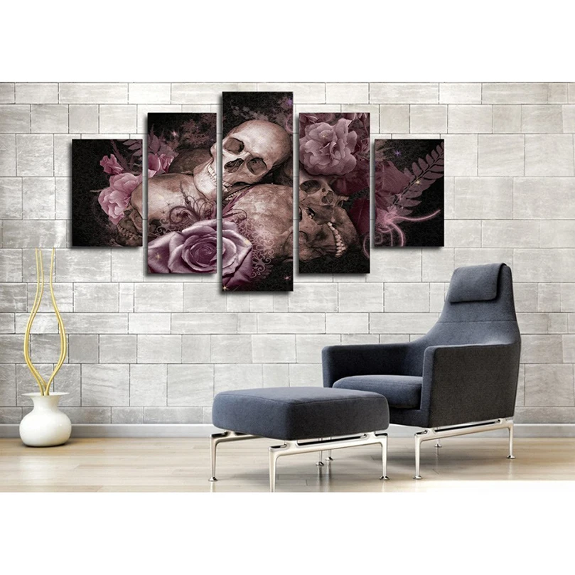 

5 sets/lots Diy Diamond Embroidery Skull Painting Cross Stitch picture Rhinestone Diamond Mosaic Full Square Resin crafts HL300