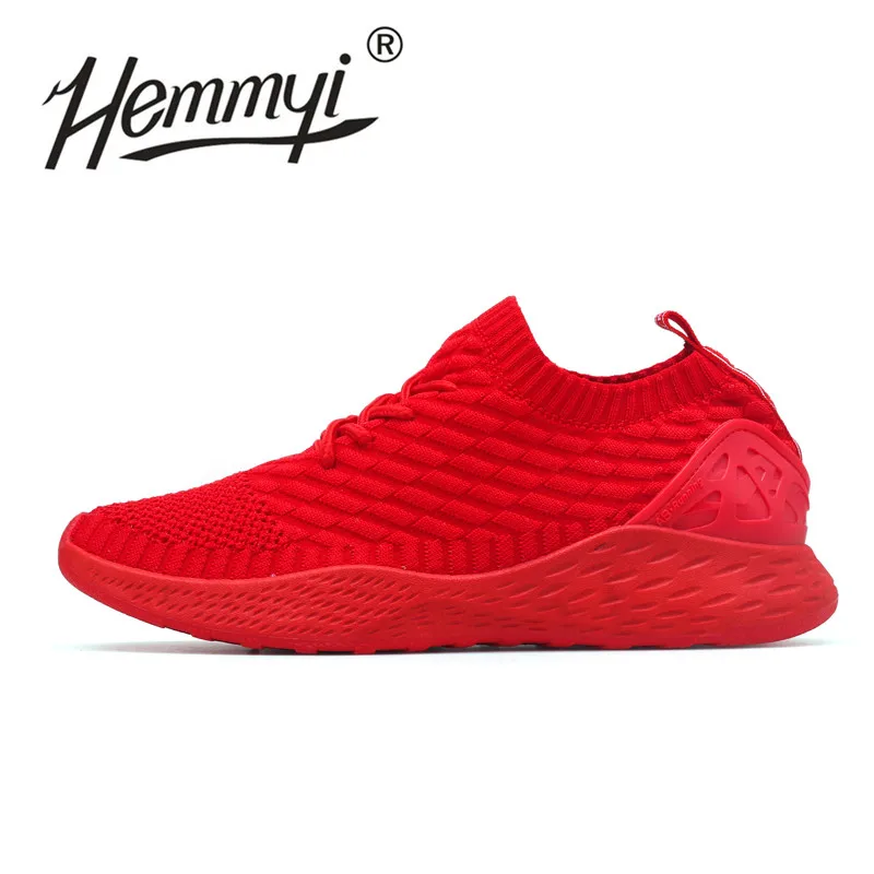 Breathable Men Sneakers Male Shoes Adult Red Black Gray High Quality Comfortable Non-slip Soft Mesh Men Shoes 2018 Summer New