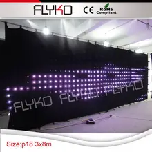 Популярные Портативный DJ сценическое светодио дный led vision занавес для свадьбы фон