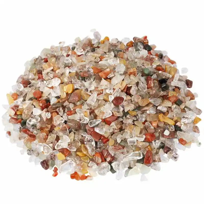 Mixed Stone TUMBEELLUWA, 1 фунт(460 г), натуральный кристалл, кварц, каменная крошка, камень, фонтан, домашний сад, минеральный Декор - Цвет: Mixed Stone