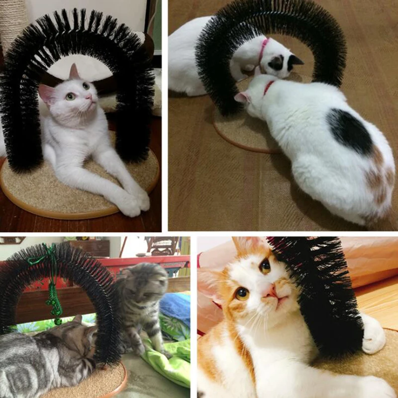 Pet Products Good Arch Pet Cat Self Groomer With Round Fleece Base Cat Toy Brush Toys For Pets Scratching Devices Pet Products Good Arch Pet Cat Self Groomer With Round Fleece Base Cat Toy Brush Toys For Pets Scratching Devices