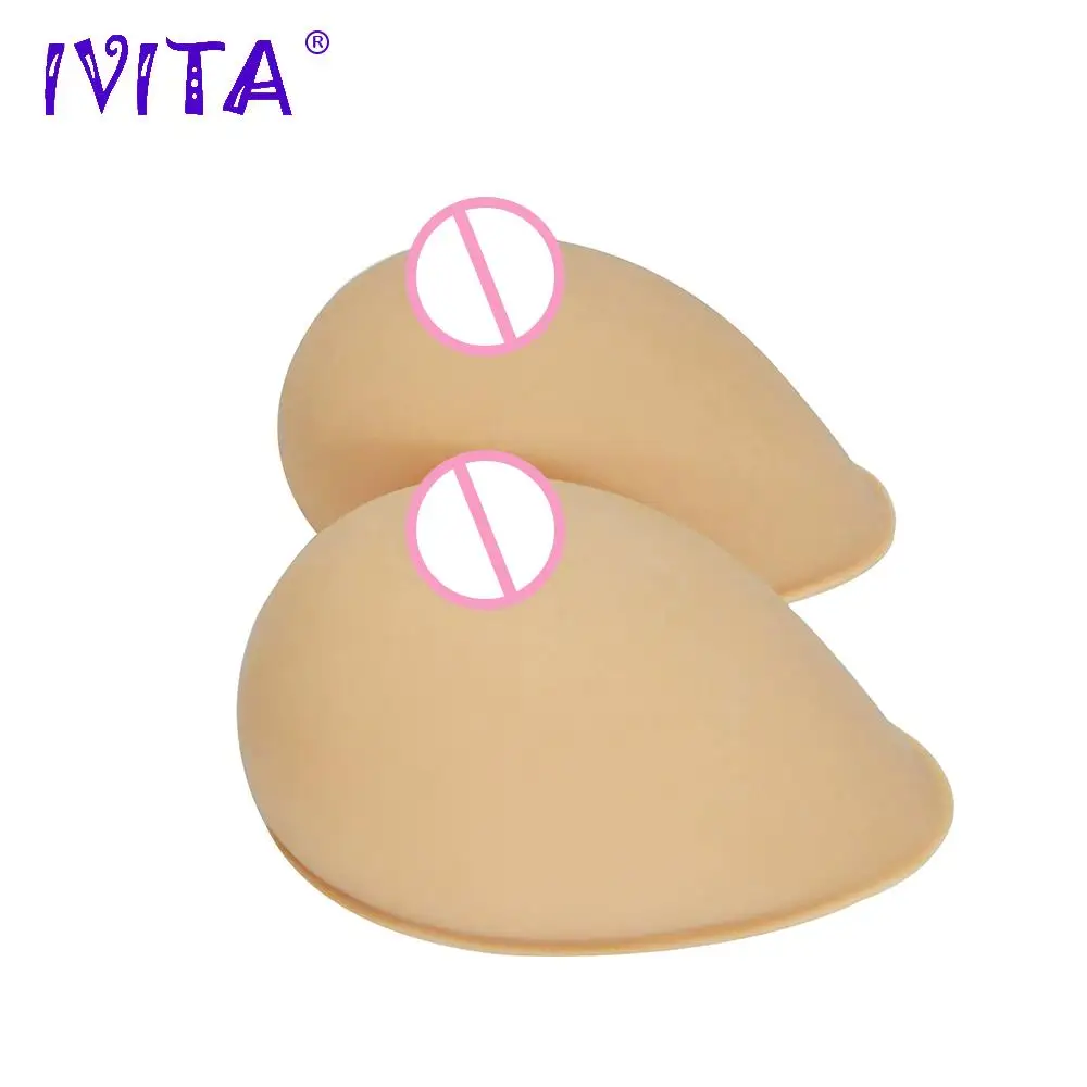 

IVITA 1800g Suntan Silicone Breast Forms Fake Boobs For Transgender Crossdressing Enhancer Drag Queen Cosplay Shemale
