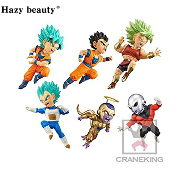 

Hazy beauty 6Pcs/Set Dragon ball Z DBZ Super WCF 9 Goku Gohan Vegeta Freeza PVC Figure Toys Dolls