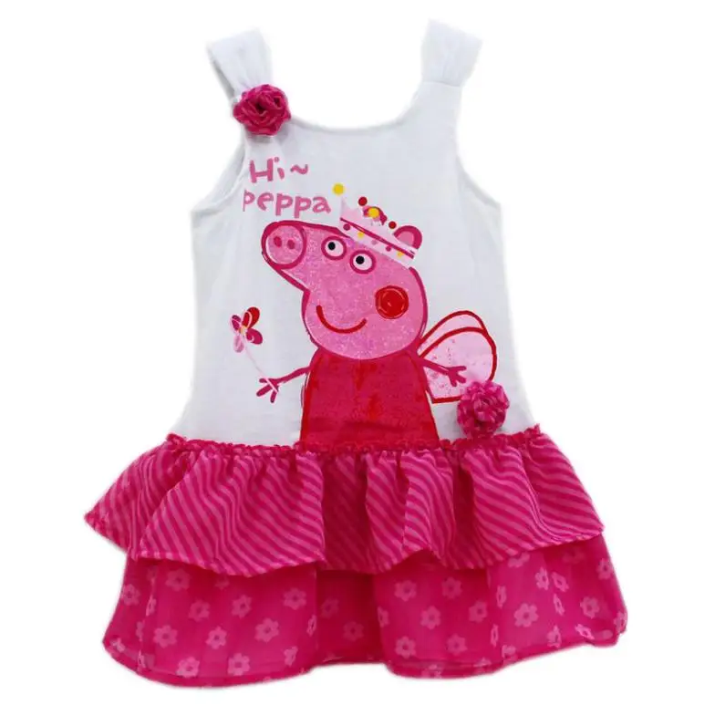 Retail ! Peppa pig clothing for Girls' dresses new fashion 2013 kids