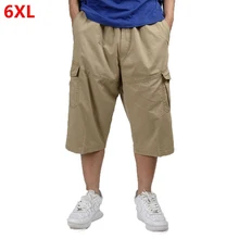 Летние мужские повседневные шорты комбинезоны большого размера шорты эластичные рабочие Большие размеры Мужские 6XL 5XL
