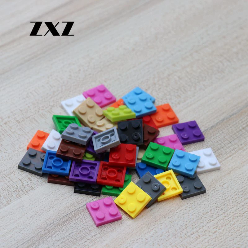 100 шт./лот 2x2 DIY Обучающие строительные блоки самоблокирующиеся детали 3022 сборные