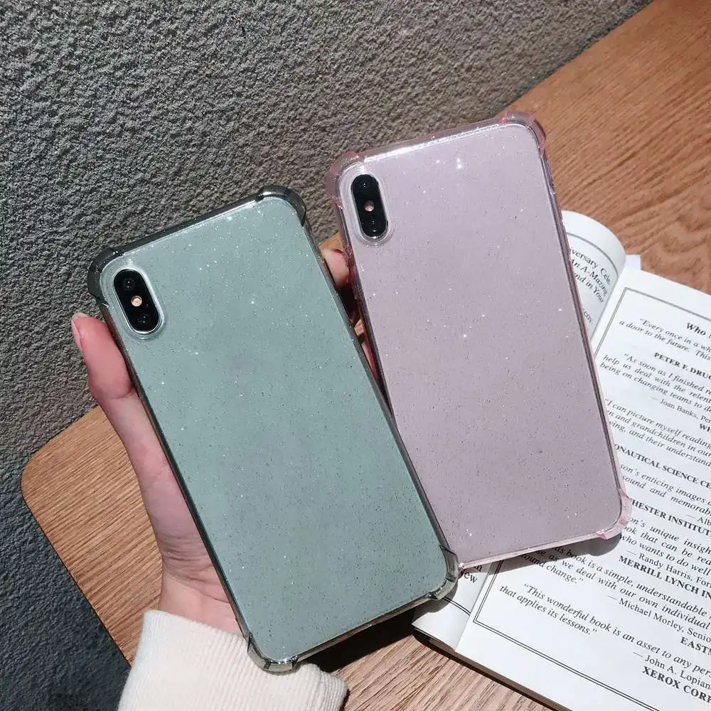 KISSCASE блестящий чехол для телефона iPhone XS Max X противоударный прозрачный мягкий ТПУ