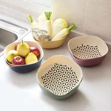 Домашняя двойная корзина для фруктов и овощей