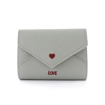 

20PCS / LOT Female Short Clutch Wallet Fashion Card Holder Coin Purse Women Heart Embroidery Small Wallet