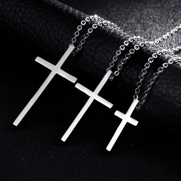3 размера Горячая Распродажа Мужская подвеска на цепочке-ожерелье крест сплошной цвет мужской женский чокер ювелирные изделия подарок