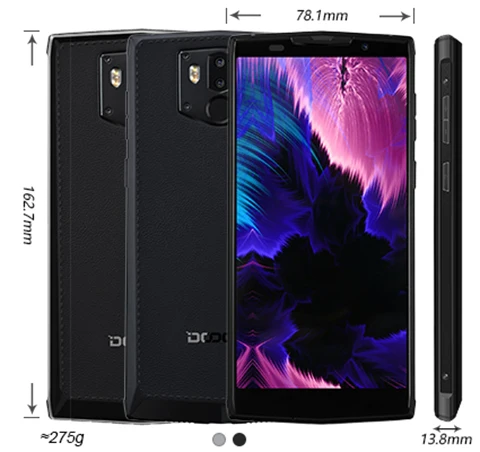 Смартфон DOOGEE BL9000 5,99 ''OTG 4G 9000mAh 5V 5A Flash Charge 6GB 64GB Android 8,1 Helio P23 12MP+ 5MP+ 8MP NFC