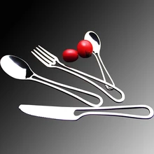 dinnerwareCutlery set senior hollow out fashion stainless steel steak knives forks Dinner Knife western cutlery 4pcs