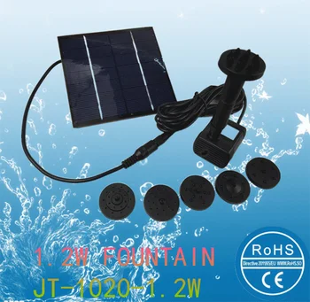 

DC 7V 1.2W Mini Solar Water Pump Fountain 150L/H Brushless Motor Solar Fountain
