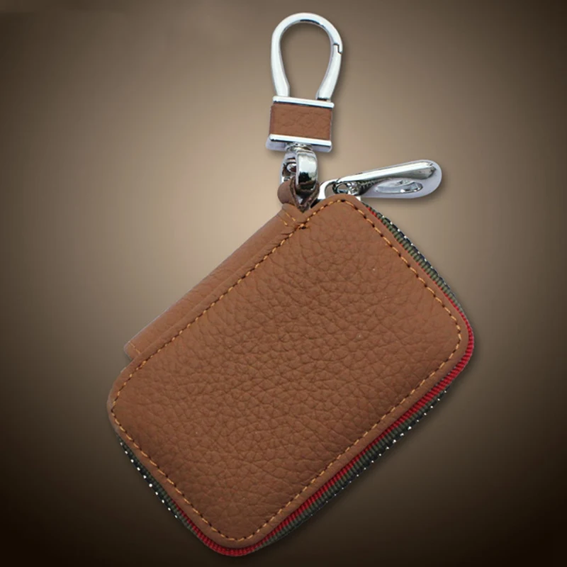 

Key Holder For Car Keys Wallet Pouch Bag Genuine Leather Keychain Housekeeper Key Case Organizer