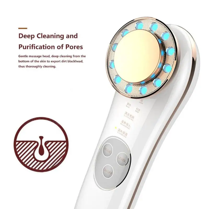 8 in 1 EMS Radio Frequency LED Photon Face Skin Rejuvenation Wrinkle Remover Rechargeable Facial Skin Rejuvenation Machine