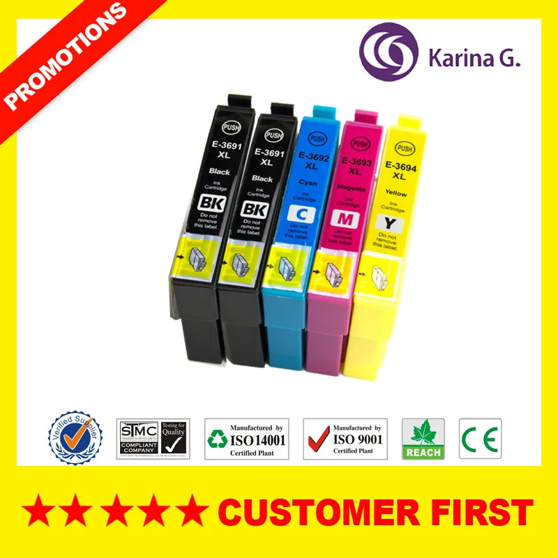 Совместимый для 36XL T3691 T3692 T3693 T3694 картридж с чернилами Epson Expression Home XP 235A 332A