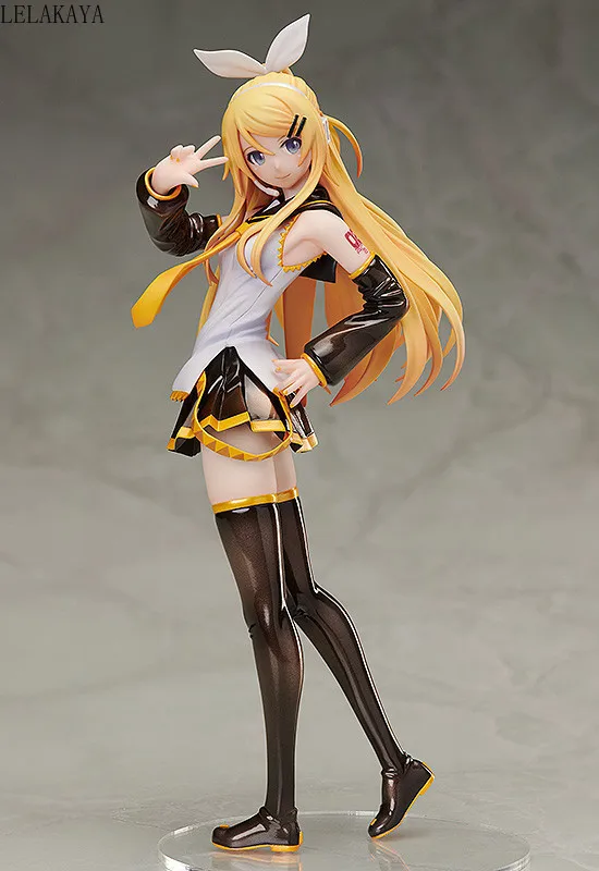 

New Arrival Anime Action Figure Cartoon VOCALOID2 Library Hatsune Miku Kagamine Rin toy Ver Model PVC Decoration Gift Toy 22cm