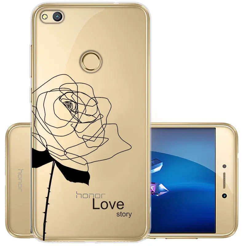 Painted Soft TPU Cover for Huawei P8 P9 Lite 2017 Clear Silicone Case Y5 Y6 2017 P Smart Honor 10 9 8X 9 lite Protective Fundas  (16)