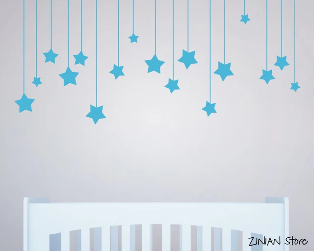 hanging stars wall stickers