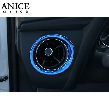 

Carbon fiber color AC Air Conditioning Dashboard Vent Cover For toyota corolla 2017 2018 stainless steel