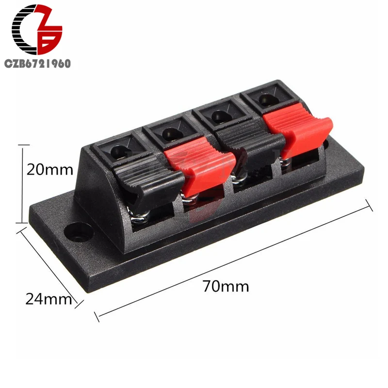 

5PCS IMC Hot Single Row 4 Pin 4 Position Speaker Terminal Board Connectors
